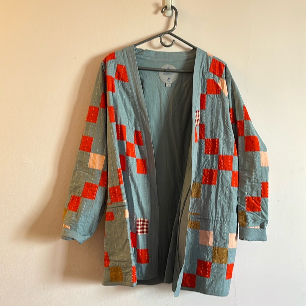 Haptic Labs Patchwork Open Front Quilt Jacket